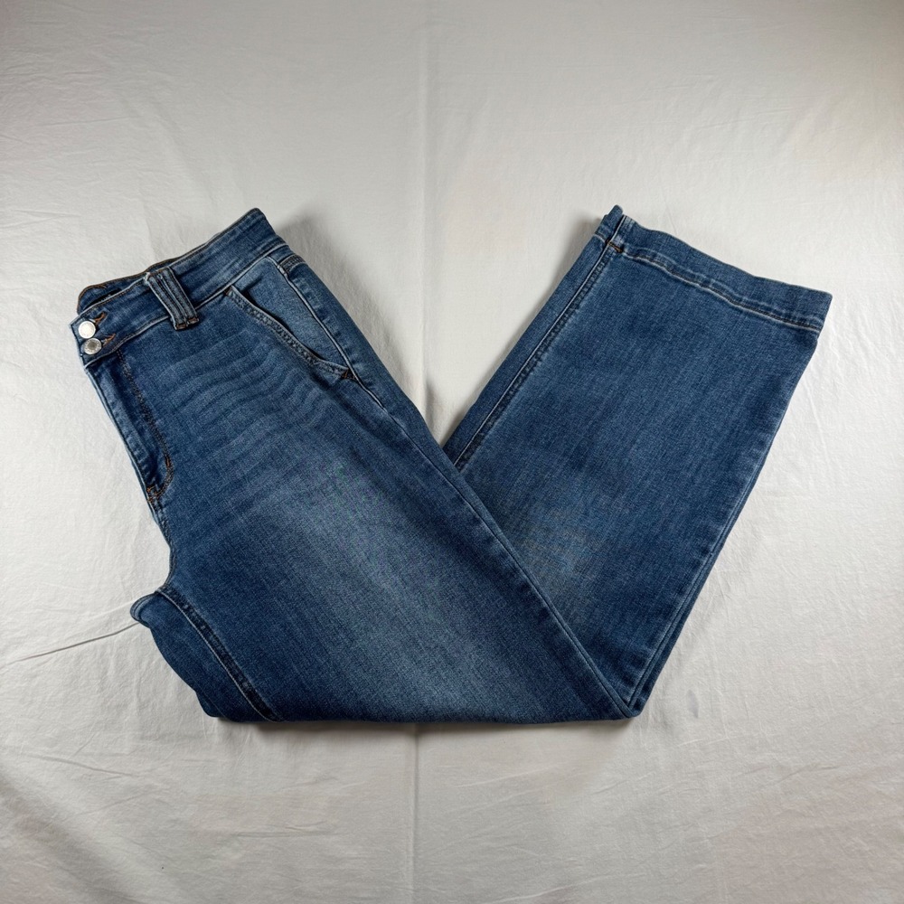 Judy‎ Blue Women's Size 15/32 Blue Wide Leg High Rise Stretch Jeans JB82558MD-SF